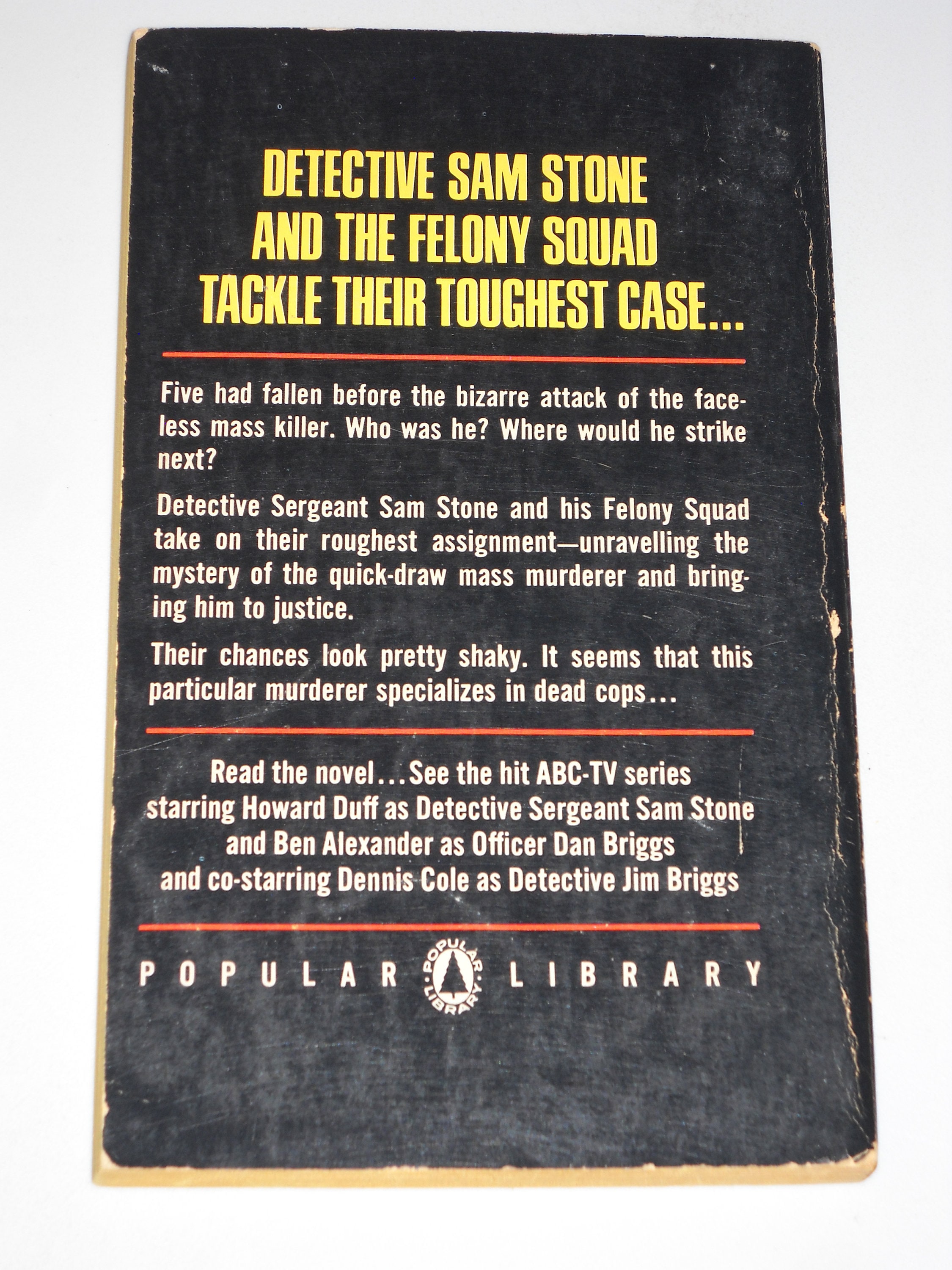 1967 Felony Squad ABC TV Tiein Series Vintage Paperback Book by