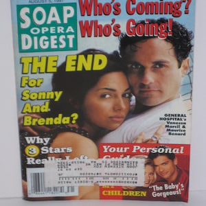 You Pick 1997 1999 Soap Opera Digest Soap Opera News General Hospital Sonny Brenda All My Children Days of Our Lives Young and the Restless