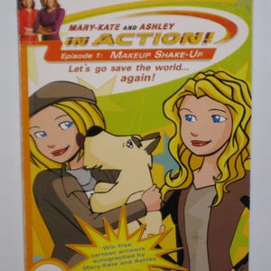 You Pick: Mary-Kate & Ashley In Action TV tie-in cartoon pb books 1, 3, 4, 6, 8; Makeup Shakeup, Fubble Bubble Trouble, Fast Food Fight