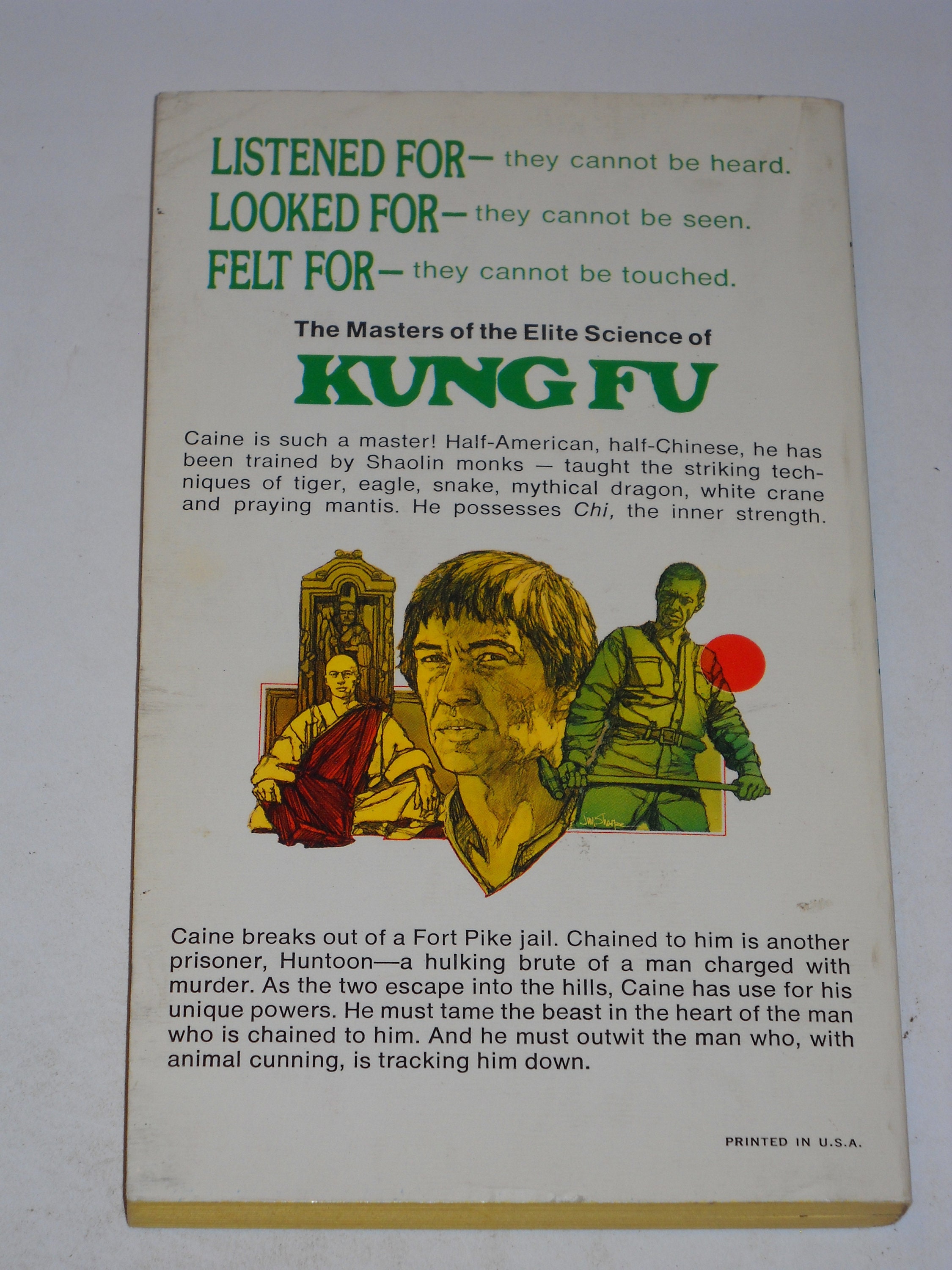 1974 Kung Fu 2 Chains by Howard Lee ABC TV Tiein Book David Etsy