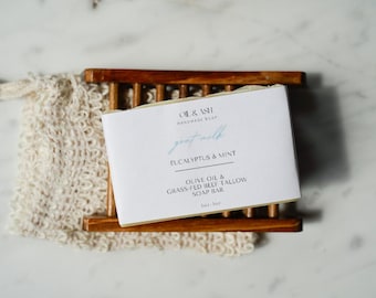 Goat Milk Soap, Grass-Fed Beef Tallow Soap, Essential Oils, NO Synthetic Fragrance Oils, Natural Soap