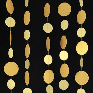 Metallic Gold Circle Garland Gold Decor, Gold Garland, Gold Decorations ...