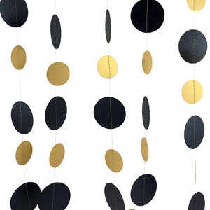 Metallic Black and Gold Garland Gold and Black Garland - Etsy