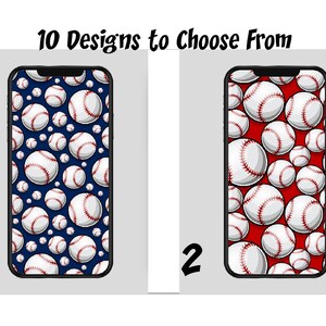 Phone Case - Baseball designs - color backgrounds - add any initial, monogram, text - 10 designs to choose from