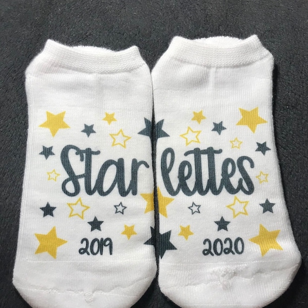 Dance Team socks - Lucky Socks - Cheer Socks - Dance Socks - Team Socks - Team Gift - Custom: any team or colors **NOT VINYL**