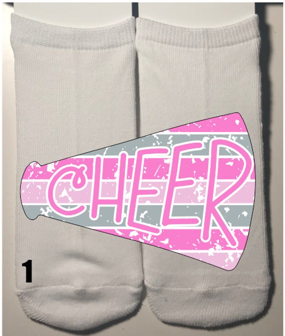 Cheer Megaphone Socks Choose a Color Combination Lucky Etsy
