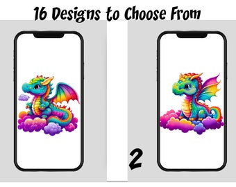 Phone Case - Colorful Dragons - Baby Dragons - 16 designs to choose from - graphic phone case