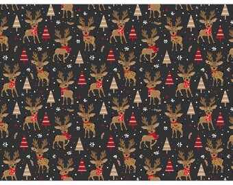 Christmas reindeer black - Christmas - Holiday - Hair Accessory - Pony Tail Holder
