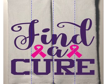 Find a Cure - Cancer Socks - Cancer Awareness Socks - Lucky Socks - Custom Socks - Custom: any colors