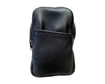 Women's Soft Leather Cigarette Case, Black