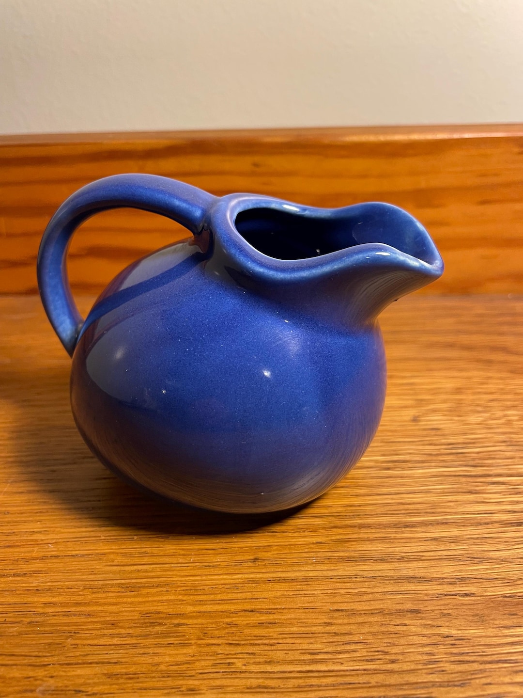 Mini Tilted Ball Dark Blue Pitcher - Etsy