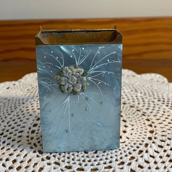 Cigarette Case of Brass and Turquoise