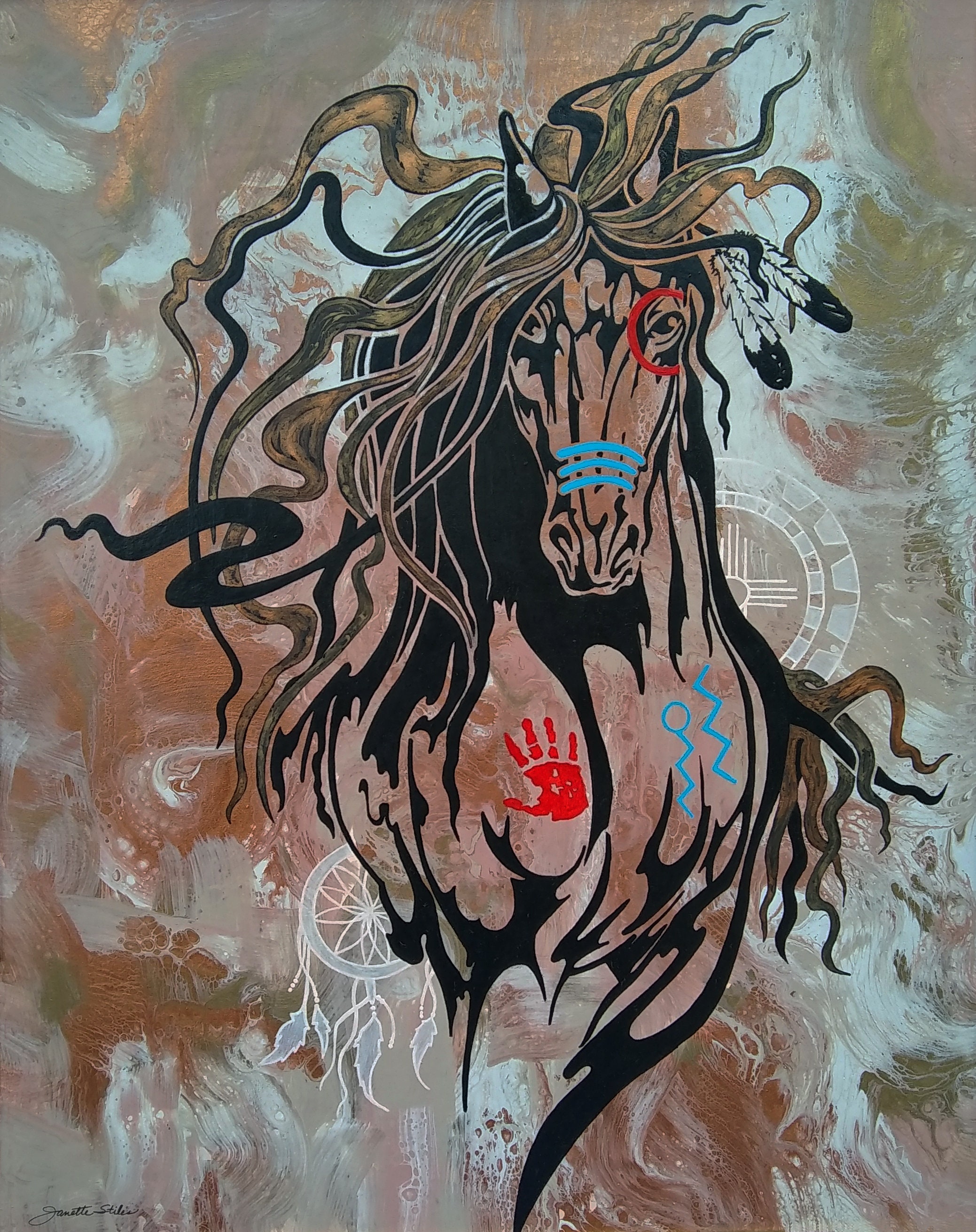 18+ Indian Horse Painting