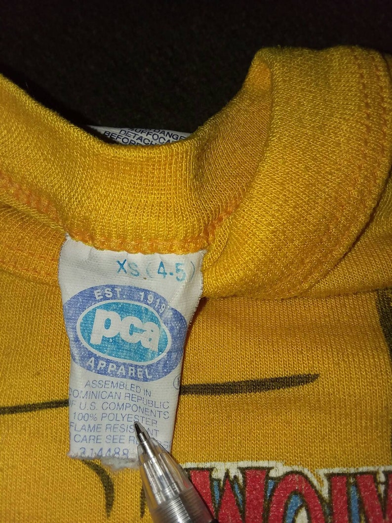 Vintage 90s Children/'s Long Sleeve X-Men Wolverine Pajama Top Shirt with Removable Cape Size XS 45