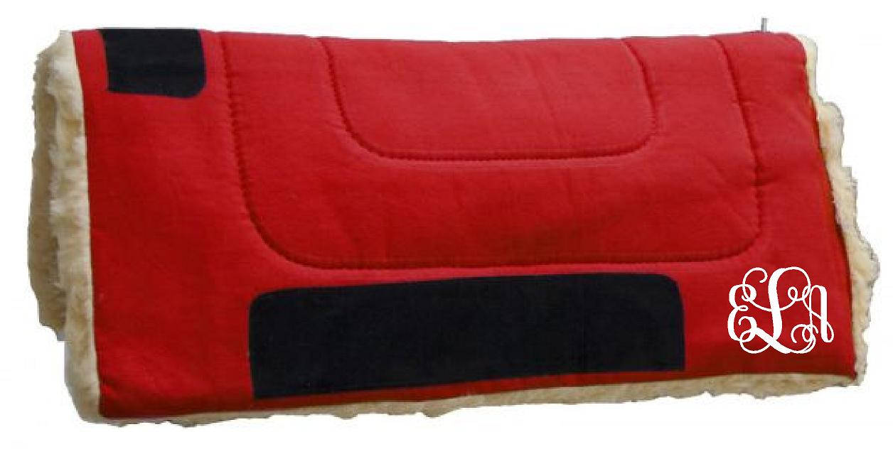 Monogrammed Red Western Saddle Pad Initials Horse Tack Etsy