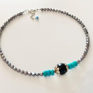 Turquoise and Freshwater Pearl One-of-a-Kind Choker
