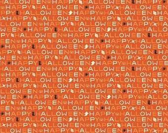 Cotton Fabric Fat Quarter Riley Blake Bats Orange Gl... Cats Bats And Jacks