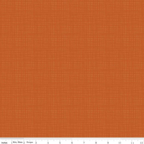 OFERTA Textura C610 Caqui - Diseños de Riley Blake - Cuadrícula irregular abocetada tono sobre tono naranja - Tela de algodón para acolchado