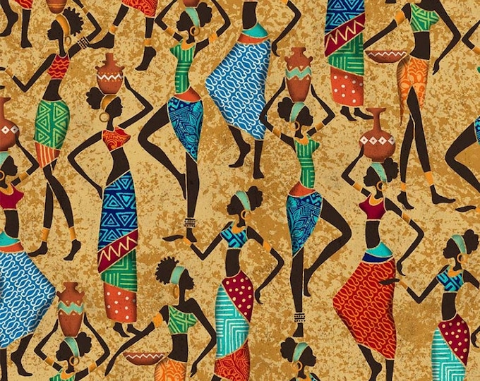 Kenya African Woman CX9988 Multi by Michael Miller - Female Figures ...