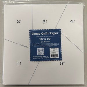 10&quot; Crazy Quilt Paper ST-3610 by Lori Holt - Riley Blake - For Accurate Cutting 42 Sheets 8&quot; Finished Block