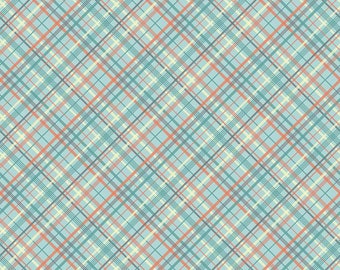 SALE Sunshine and Sweet Tea Summer Plaid C14324 Mint by Riley Blake Designs - Diagonal - Quilting Cotton Fabric