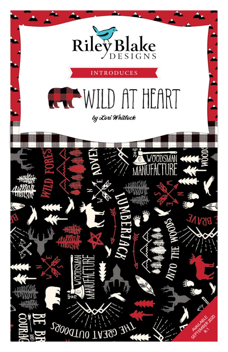 Wild at Heart Fat Quarter Bundle 24 pieces Free US Shipping Riley Blake Designs Outdoors Quilting Cotton Fabric Pre cut Precut