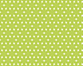 Colour Wall Geo C11590 Lime - Riley Blake Designs - Geometric Triangles Triangular Grid Color Wall Green - Quilting Cotton Fabric