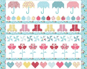 DEAL Singing in the Rain Row---Row Quilt PATTERN P138 - Beverly McCullough - Riley Blake Designs - INSTRUCTIONS Only - Pieced