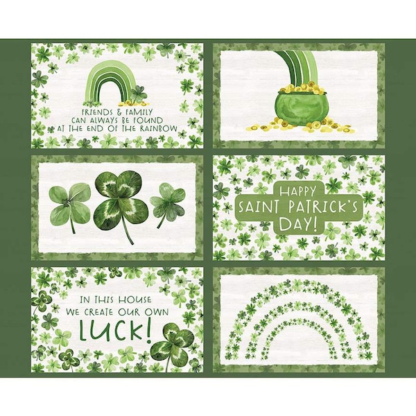 SALE Monthly Placemats March Placemat Panel Saint Patrick's Day Fabric PD12404 - DIGITALLY PRINTED Riley Blake Quilting Cotton Fabric