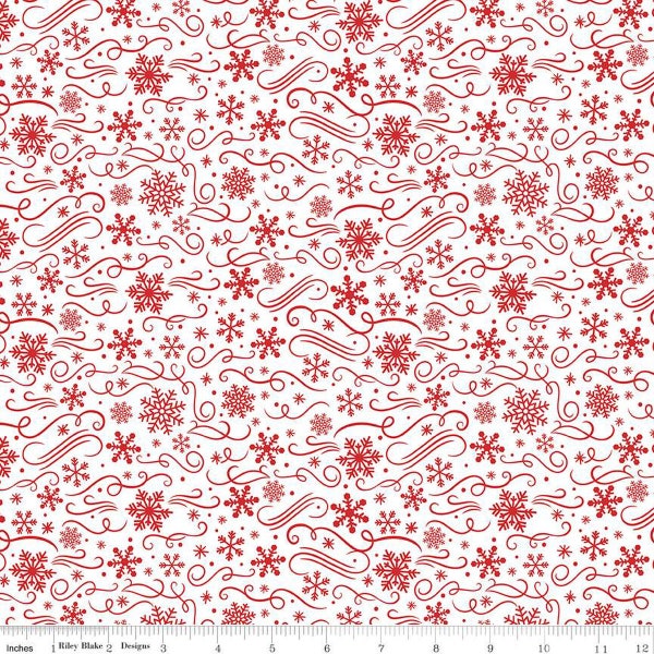 SALE The Magic of Christmas Snowflakes C13644 White - Riley Blake Designs - Quilting Cotton Fabric