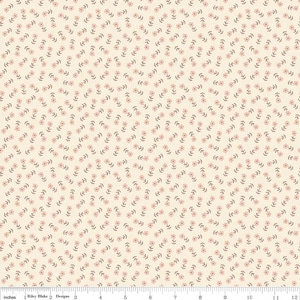 Blush &#39;n Butterscotch Ditsy Floral C15594 Cream by Riley Blake Designs - Small Flowers Blossoms - Quilting Cotton Fabric