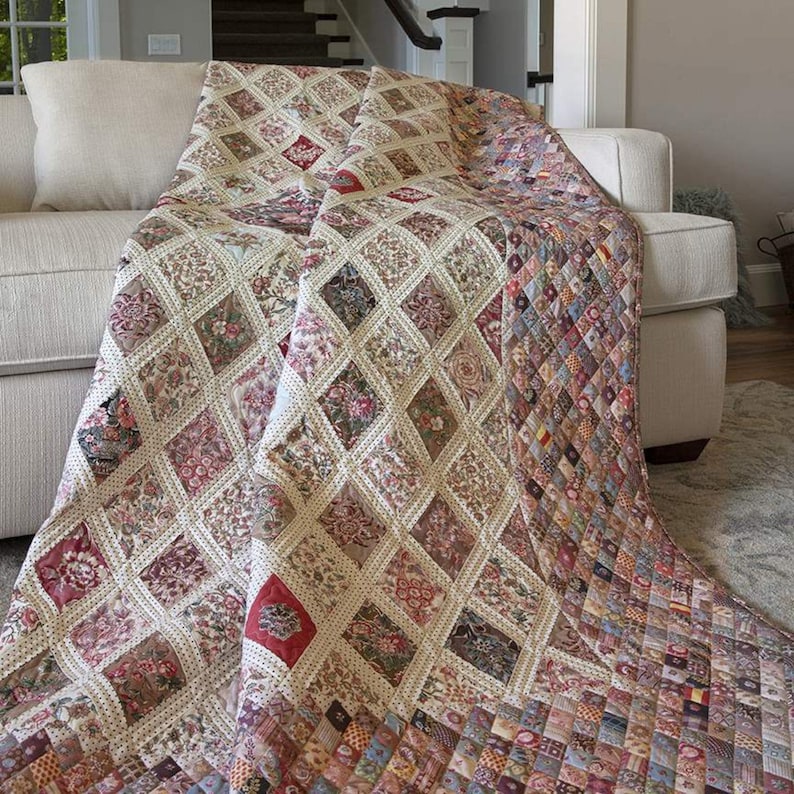 SALE Jane Austen Coverlet Boxed Quilt Kit KT-17450 - Riley Blake ...
