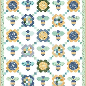 SALE Daisy a Day Quilt PATTERN P138 by Beverly McCullough - Riley Blake Designs - INSTRUCTIONS Only - Daisies Bees Fat Quarter Friendly