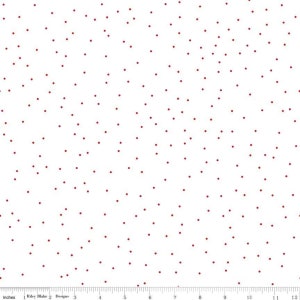 SALE Pin Dot Red - Riley Blake Designs - Red on White Polka Dot - Quilting Cotton Fabric