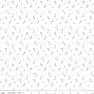 SALE Seasonal Basics Stars C657 White by Riley Blake Designs - Americana Patriotic Independence Day Star - Quilting Cotton Fabric