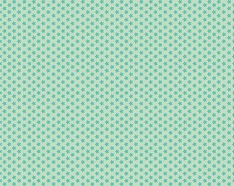 Bee Basics Tiny Daisy Teal - Riley Blake Designs - Floral Flowers - Quilting Cotton Fabric