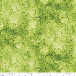 SALE Painter&#39;s Watercolor Swirl C680 Lime - Riley Blake Designs - Tone-on-Tone - Quilting Cotton Fabric