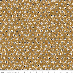 Denim Florals 01667406C Lily Trail C - Riley Blake Designs - Floral Flowers - Liberty Fabrics - Quilting Cotton Fabric