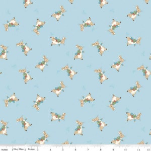 The Tale of Peter Rabbit Peter Toss C14702 Blue - Riley Blake Designs - Beatrix Potter - Quilting Cotton Fabric - Licensed Product
