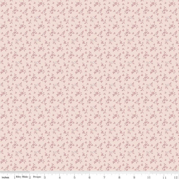 Exquisite Stems C10705 Blush - Riley Blake Designs - Floral Flowers Pink - Quilting Cotton Fabric