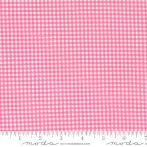 Shine Checks 55676 Lollipop - Moda Fabrics - Novelty PRINTED Gingham Plaid - Quilting Cotton Fabric