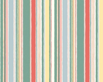 Fat Quarter End of Bolt Piece - Riviera Collection Deckchair Stripe C 01666453C-Riley Blake-Stripes - Liberty Fabrics-Quilting Cotton Fabric