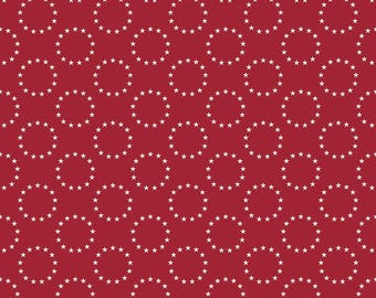 SALE Independence 13 Colonies Cherry Tart Red Patriotic Fabric - C17336 - Riley Blake Quilting Cotton Fabric