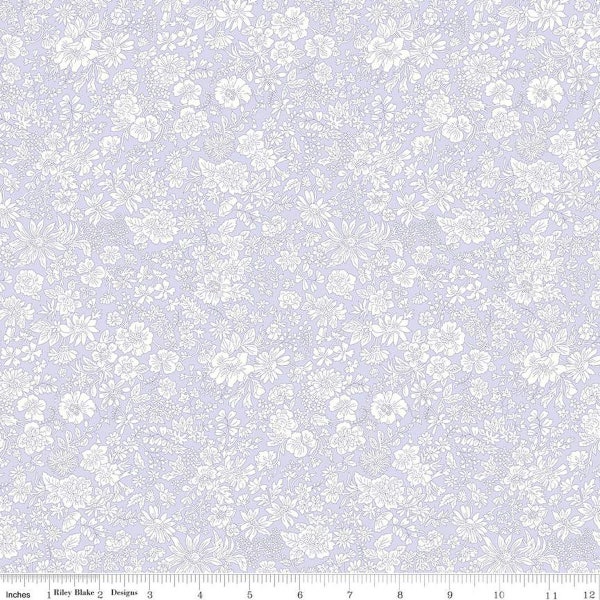 SALE Emily Belle Collection 01666425A Lilac - Riley Blake Designs - Floral Flowers - Liberty Fabrics - Quilting Cotton Fabric