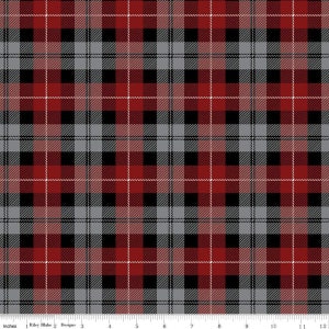SALE FLANNEL Tartan Plaid F638 Red - Riley Blake Designs - FLANNEL Cotton Fabric