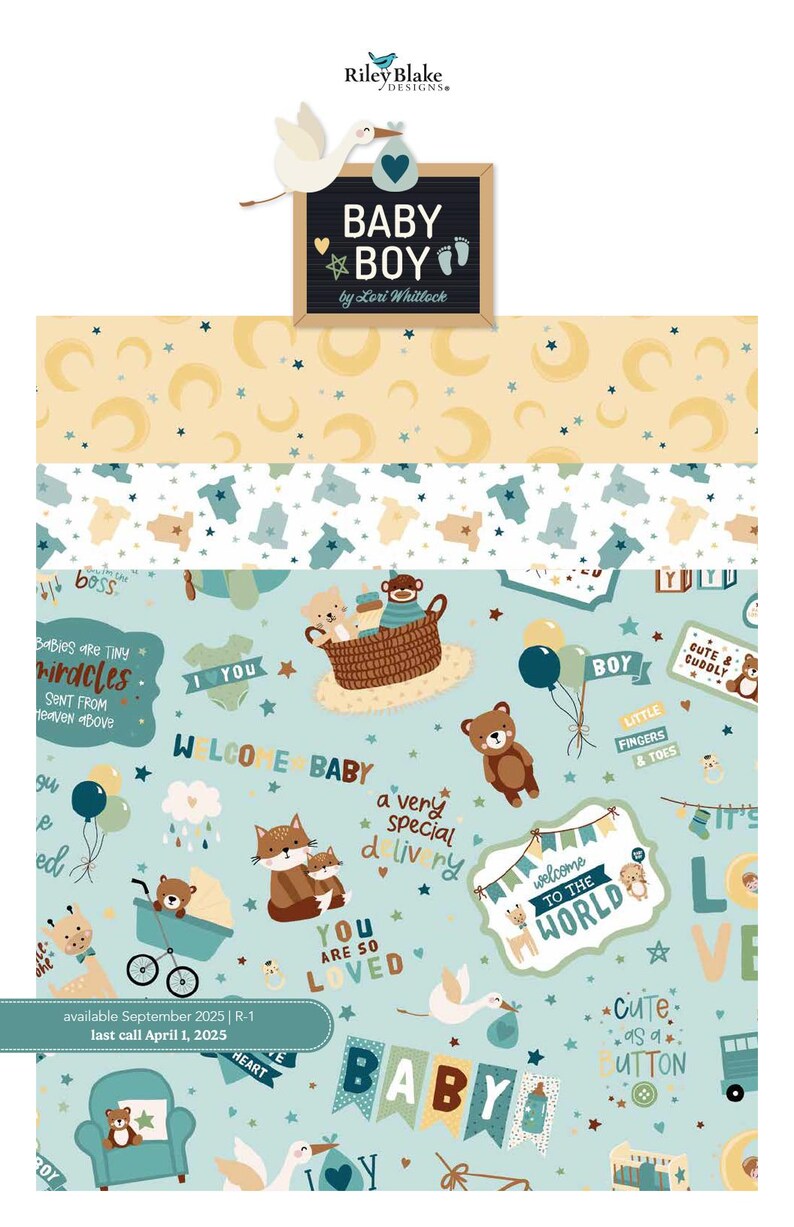Baby Boy Fat Quarter Bundle 21-piece - Riley Blake Designs - Precut ...