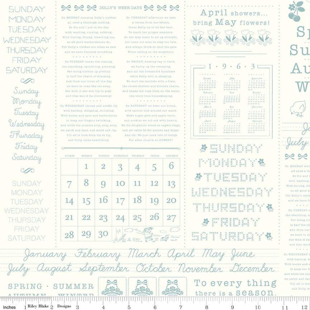 SALE Calico Days C12860 Heirloom Cottage Riley Blake Designs Lori
