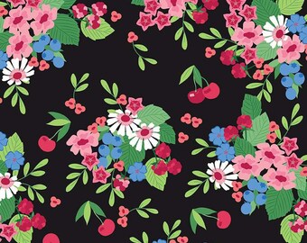 Cloudburst Main Black Cherry Fabric C16180 - Riley Blake Quilting Cotton Fabric