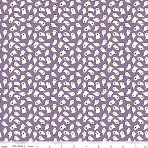 Spooky Schoolhouse Ghosts C13205 Lilac - Riley Blake Designs - Halloween - Quilting Cotton Fabric