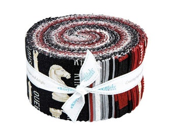 SALE I'd Rather Be Playing Chess 2.5 Inch Rolie Polie Jelly Roll 40 pieces - Riley Blake - Precut Pre cut Bundle - Quilting Cotton Fabric